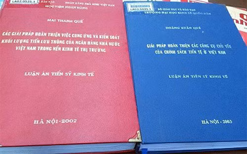 Các luận án bị tố “đạo văn” trong thời gian gần đây (Ảnh: Báo Người Lao Động)