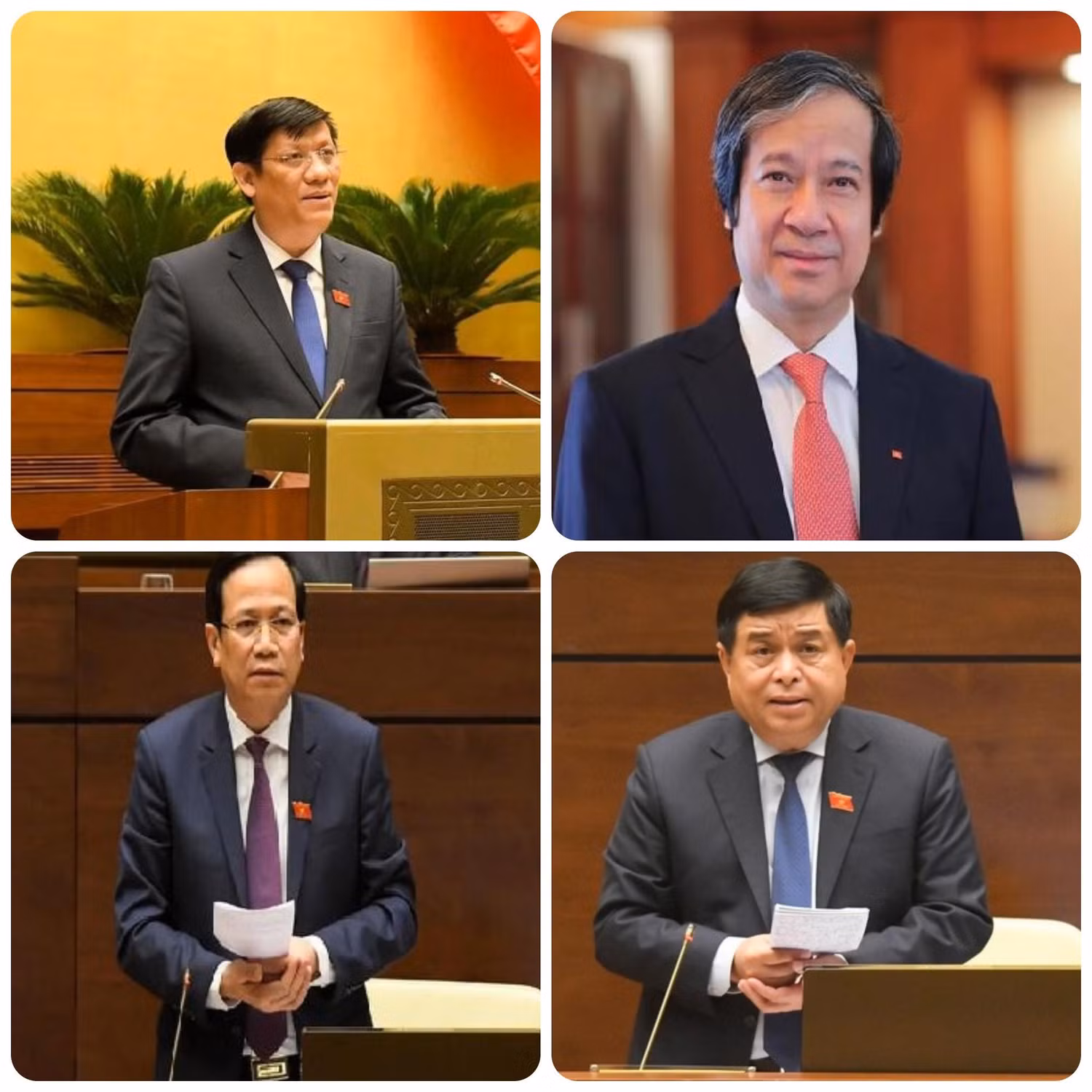 4 Bộ trưởng chịu trách nhiệm trả lời chất vấn về 4 nhóm vấn đề mà cử tri quan tâm.