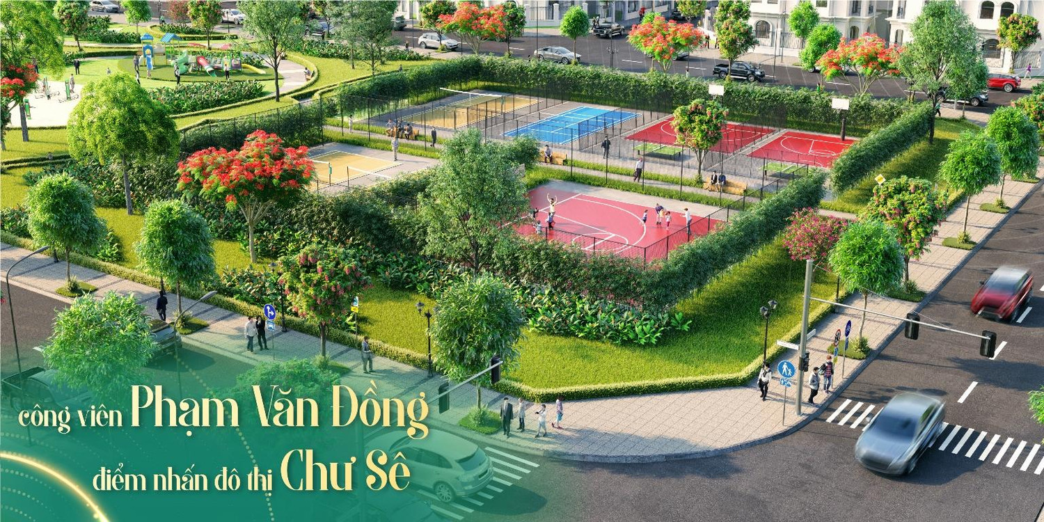 Công viên Phạm Văn Đồng mang lại tiện ích sống cho người dân đô thị mới. Ảnh: GH Công viên Phạm Văn Đồng mang lại tiện ích sống cho người dân đô thị mới. Ảnh: GH