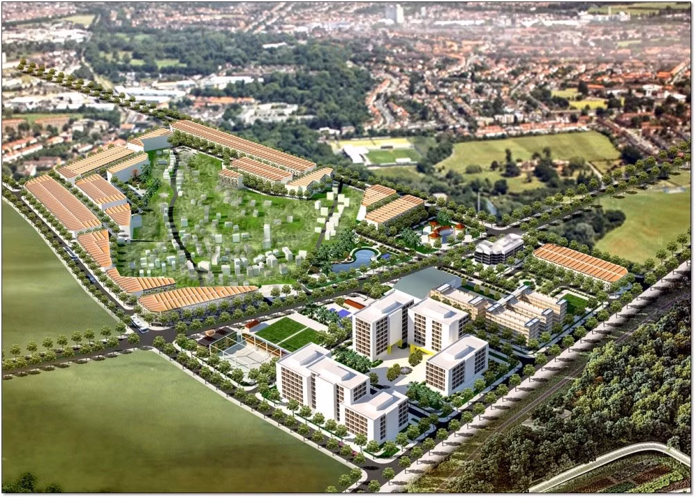 Phối cảnh Khu đô thị dịch vụ đào tạo.