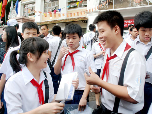 Nghiêm cấm không được ép buộc, vận động học sinh không thi lớp 10 (Ảnh: nld.com.vn)