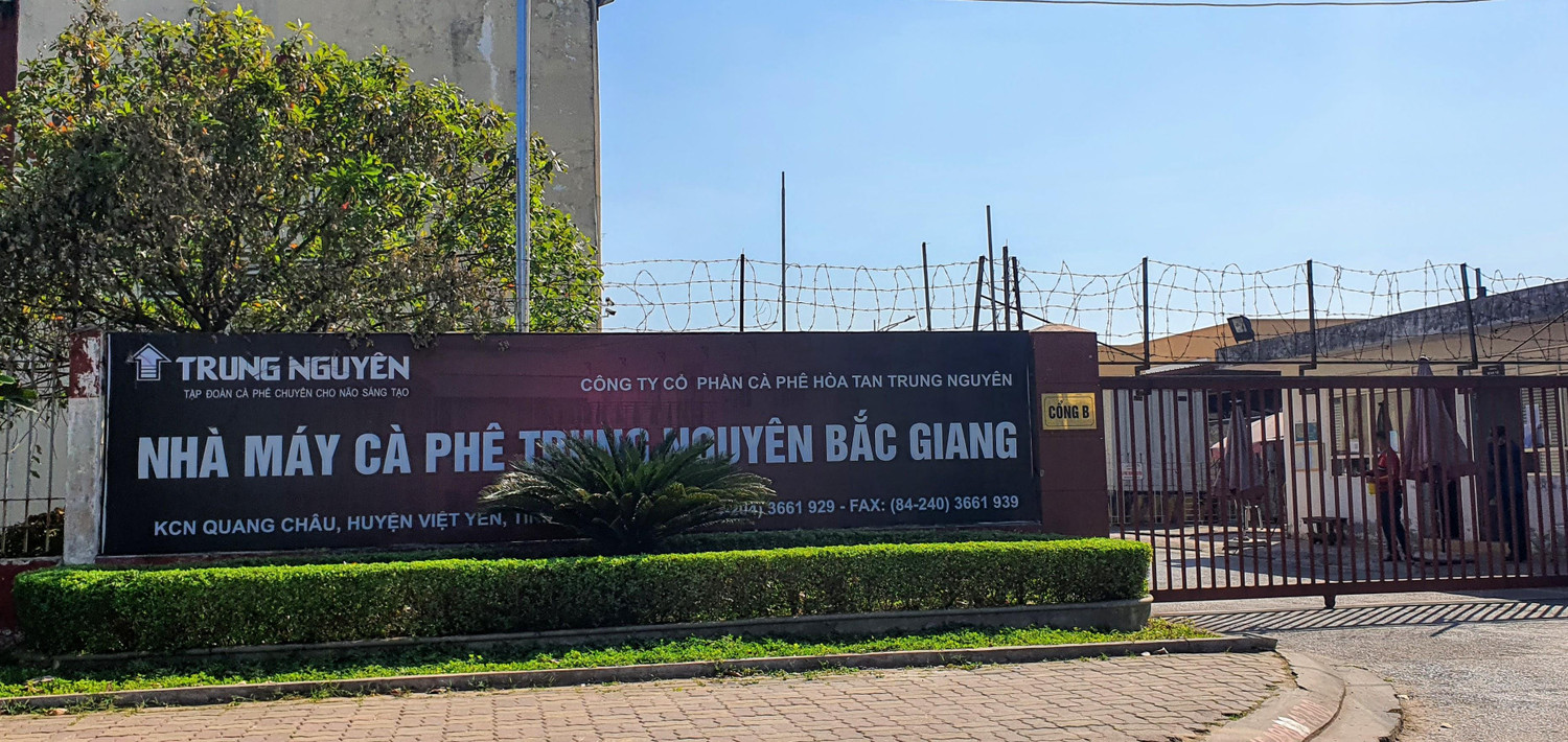 Nhà máy cà phê Trung Nguyên Bắc Giang. Ảnh: LC