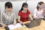Giáo viên Trường Tiểu học Võ Thị Sáu soạn bài giảng online trong những ngày học sinh nghỉ học vì dịch bệnh. Ảnh: TT