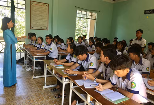 Trường THPT Nguyễn Văn Linh đang ôn tập kỳ thi THPT quốc gia năm 2019 (Ảnh Báo Bình Thuận)