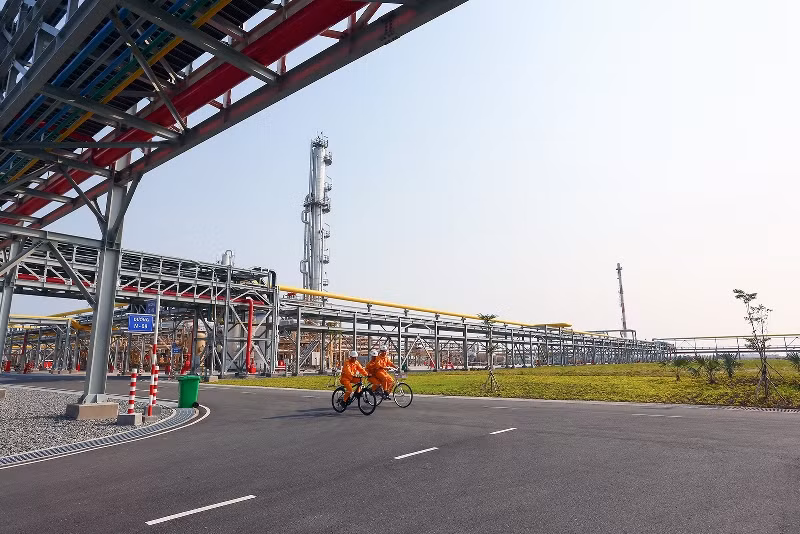 Trung tâm xử lý khí Cà Mau. Ảnh: PVN.