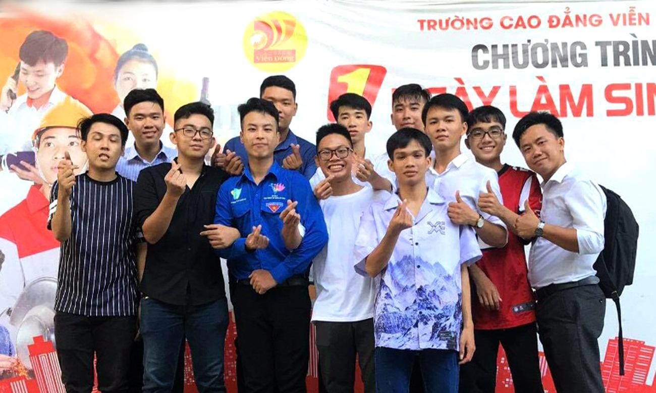 Võ Thanh Đô cho biết: "Với thang đào tạo của trường cao đẳng hiện tại em khá hài lòng, so với một số trường khác em thấy giáo trình dạy ở đây có phần đặc biệt hơn". Ảnh: NVCC.