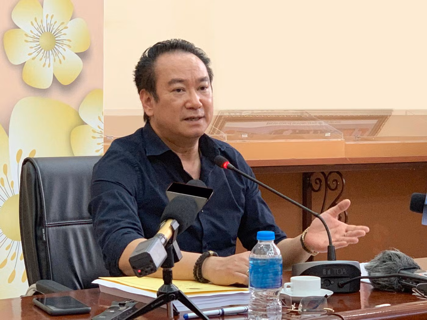 Ông Trần Văn Hải - Quyền giám đốc Học viện Múa Việt Nam cho biết: "Giai đoạn Học viện Múa Việt Nam bắt đầu tuyển hệ đào tạo trên đã có sơ suất không đăng ký rõ với Bộ Giáo dục &amp; Đào tạo". Ảnh: Tùng Dương.