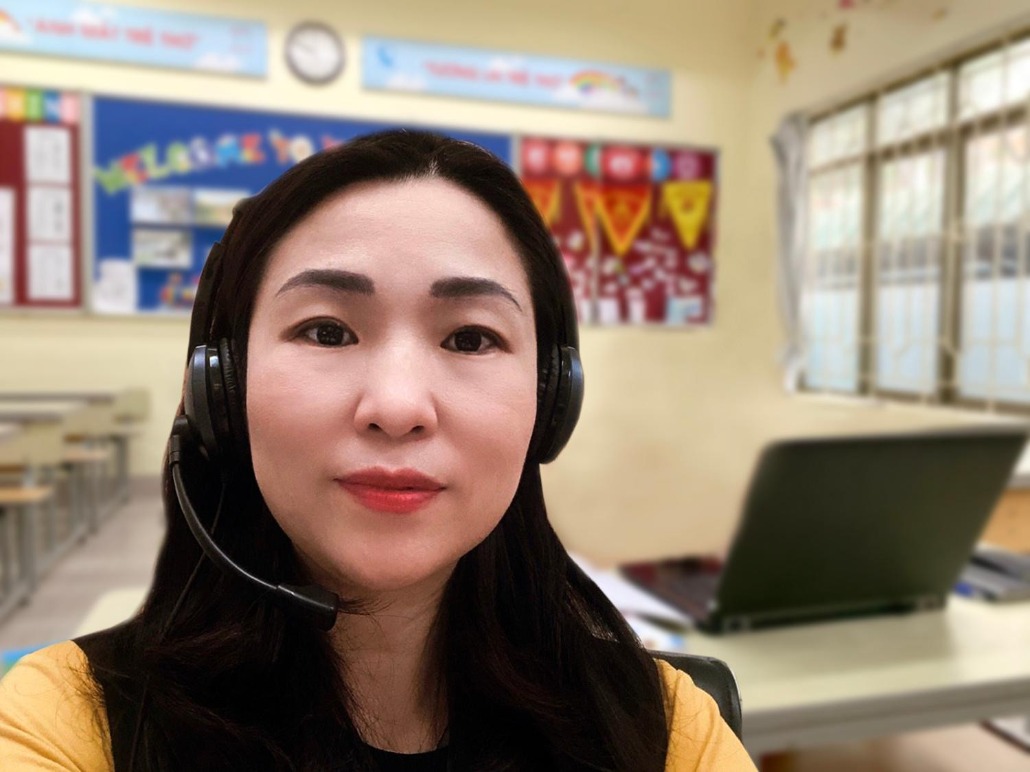 Cô Vũ Thị Hồng Nhung - Phó hiệu trưởng Trường Tiểu học Đoàn Thị Điểm (Hà Nội). Ảnh: NVCC.