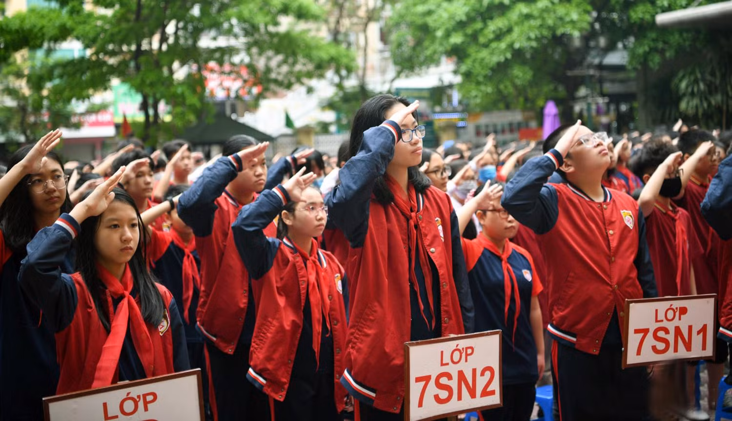 Trường Nguyễn Bỉnh Khiêm không dạy học vì điểm số, vì thành tích học bạ đẹp mà vì con người, vì sự phát triển và tiến bộ, vì hạnh phúc của mỗi đứa trẻ. Ảnh: Tùng Dương.