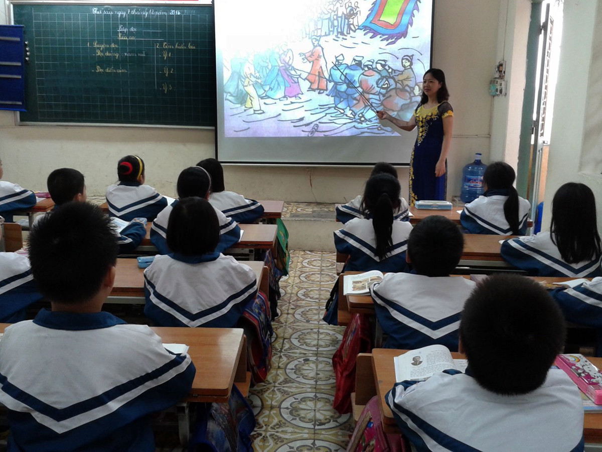 Các em học sinh của Trường Tiểu học Lê Hữu Tựu, xã Nguyên Khê (huyện Đông Anh, Hà Nội). Ảnh: LHT. Các em học sinh của Trường Tiểu học Lê Hữu Tựu, xã Nguyên Khê (huyện Đông Anh, Hà Nội). Ảnh: LHT.