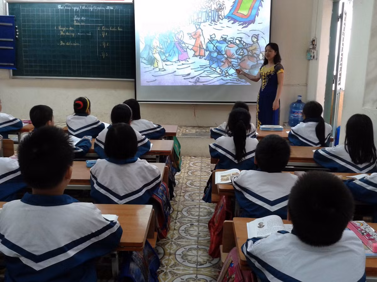 Các em học sinh của Trường Tiểu học Lê Hữu Tựu, xã Nguyên Khê (huyện Đông Anh, Hà Nội). Ảnh: LHT. Các em học sinh của Trường Tiểu học Lê Hữu Tựu, xã Nguyên Khê (huyện Đông Anh, Hà Nội). Ảnh: LHT.