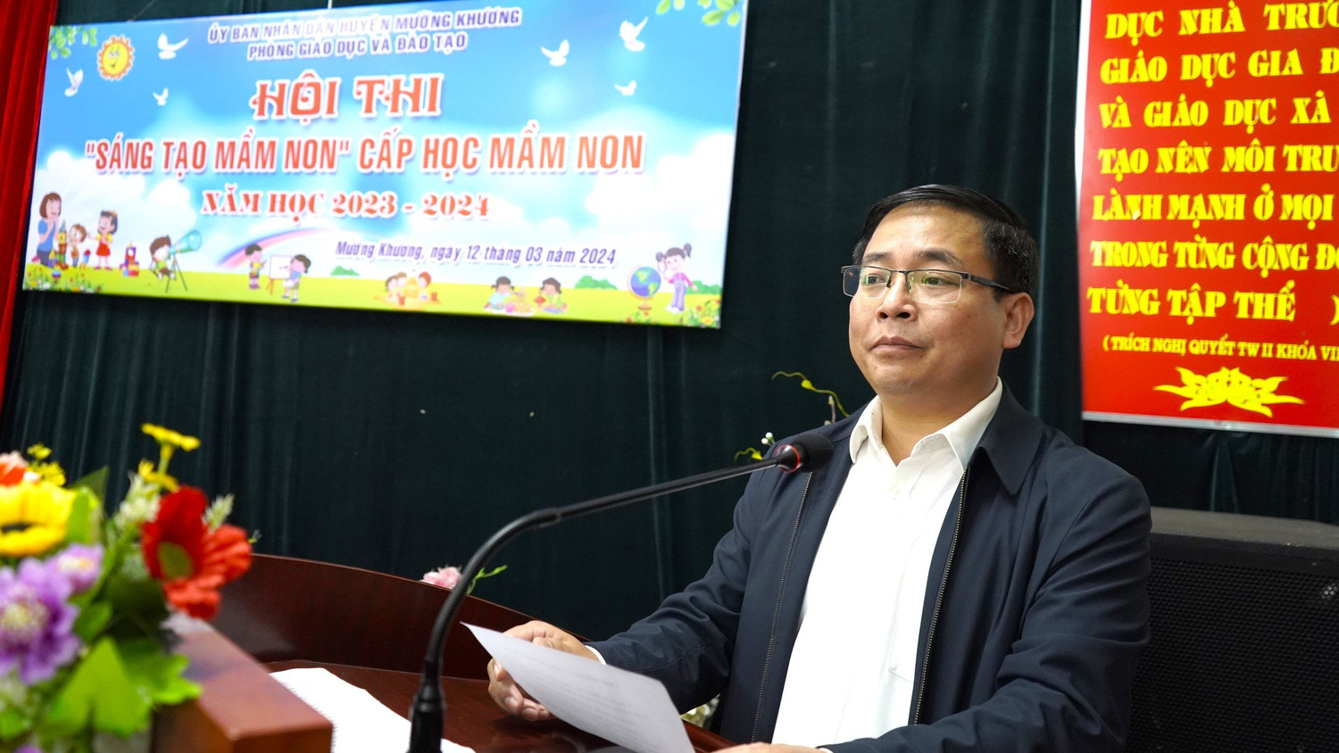 Thầy Nguyễn Văn Vinh, Trưởng phòng Giáo dục và Đào tạo huyện Mường Khương (tỉnh Lào Cai). Ảnh: NVCC