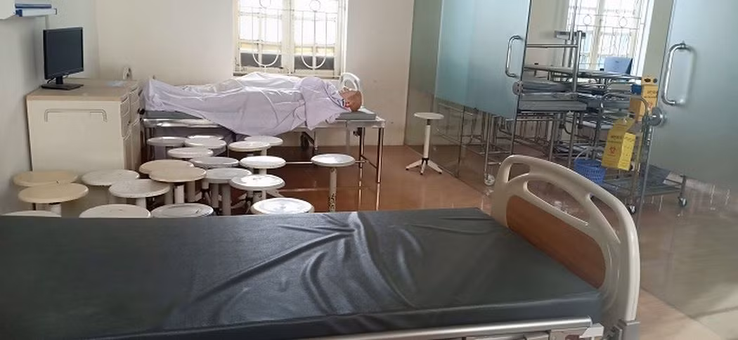 Cơ sở vật chất của trường Trung cấp Y Dược Cộng đồng Hà Nội có đảm bảo để đào tạo (Ảnh: N.D)
