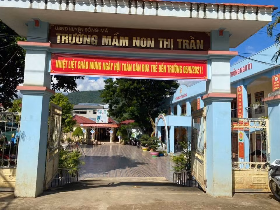 Trường mầm non thị trấn Sông Mã huyện Sông Mã, Sơn La có nhiều khoản thu khiến phụ huynh thắc mắc. Ảnh: phụ huynh học sinh cung cấp