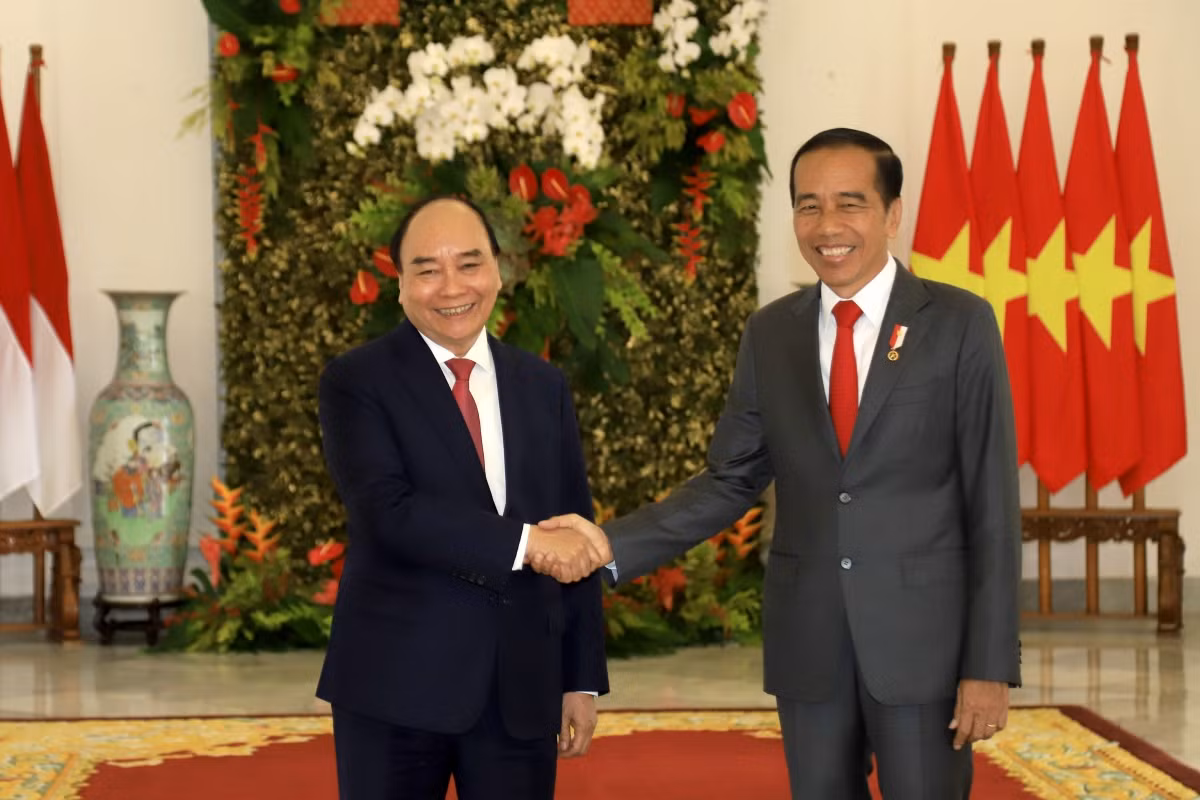 Hai nhà lãnh đạo dẫn đầu đoàn cấp cao hai nước tiến hành hội đàm. Ảnh: vov.vn