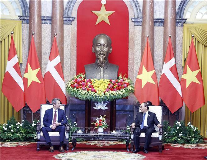 Chủ tịch nước Nguyễn Xuân Phúc tiếp Thái tử kế vị Đan Mạch Frederik. Ảnh: Thống Nhất/TTXVN Chủ tịch nước Nguyễn Xuân Phúc tiếp Thái tử kế vị Đan Mạch Frederik. Ảnh: Thống Nhất/TTXVN