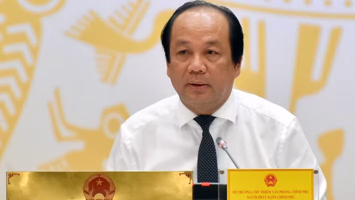 Bộ trưởng Mai Tiến Dũng chủ trì cuộc họp báo. Ảnh: Chinhphu.vn