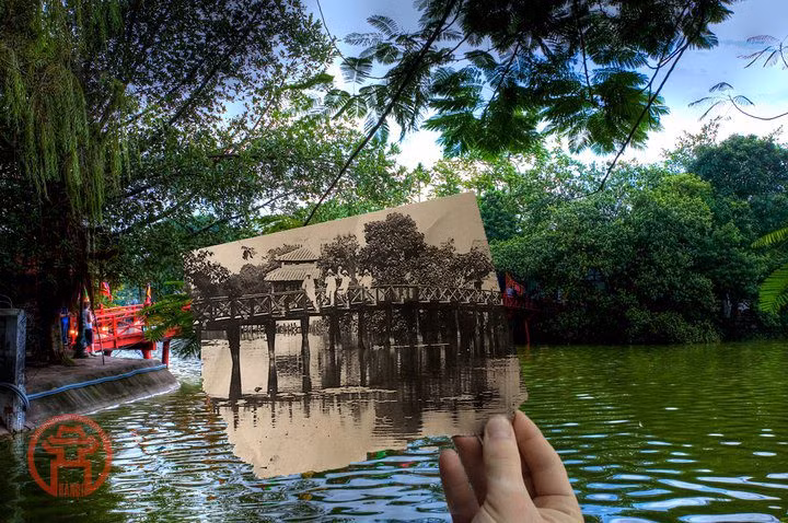 Hồ Gươm và cầu Thê Húc. Hồ Gươm và cầu Thê Húc.