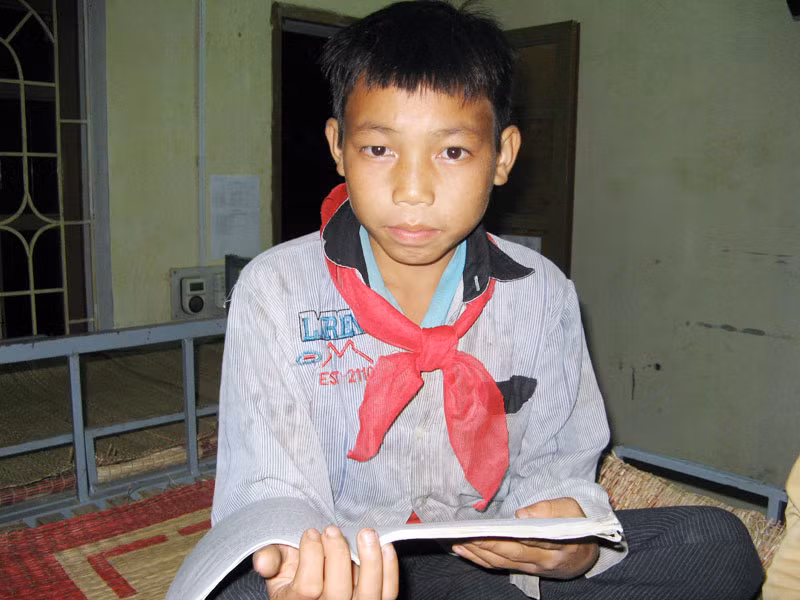 Đặng Ton Nhị với mong muốn thành người tốt khi chứng kiến cảnh bố thường xuyên đánh mẹ. Ảnh Xuân Trung
