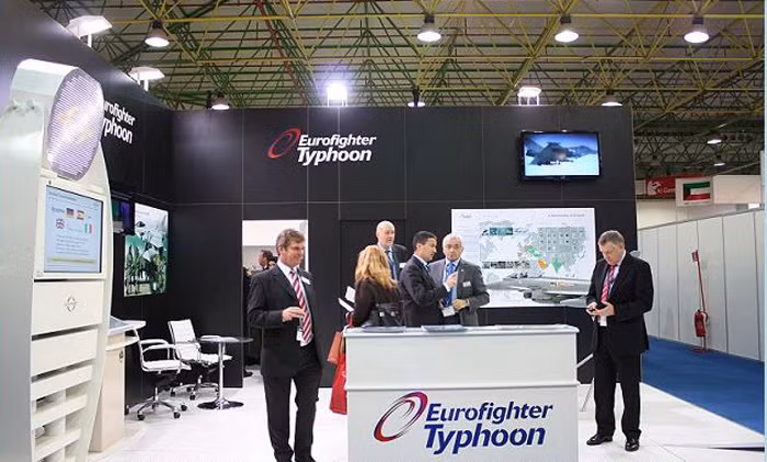 Tập đoàn sản xuất máy bay châu Âu Eurofighter Typhoon cũng tham gia triển lãm lần này Tập đoàn sản xuất máy bay châu Âu Eurofighter Typhoon cũng tham gia triển lãm lần này