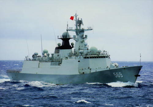 Tàu hộ vệ tên lửa Ngọc Lâm số hiệu 569 Type 054A của Hạm đội Nam Hải, triển khai ở Biển Đông (nguồn mạng sina TQ) Tàu hộ vệ tên lửa Ngọc Lâm số hiệu 569 Type 054A của Hạm đội Nam Hải, triển khai ở Biển Đông (nguồn mạng sina TQ)