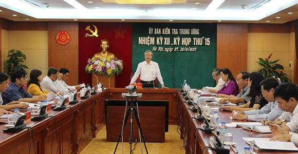 Từ ngày 27 đến ngày 30/6/2017, tại Hà Nội, Ủy ban Kiểm tra Trung ương đã họp kỳ thứ 15. (Ảnh: ubkttw.vn) Từ ngày 27 đến ngày 30/6/2017, tại Hà Nội, Ủy ban Kiểm tra Trung ương đã họp kỳ thứ 15. (Ảnh: ubkttw.vn)
