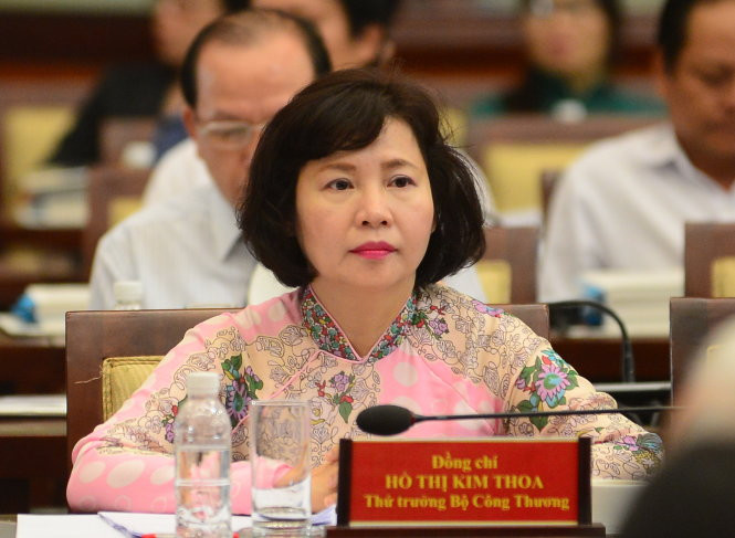 Thứ trưởng Bộ Công thương Hồ Thị Kim Thoa. (Ảnh: Quang Định/Tuoitre.vn) Thứ trưởng Bộ Công thương Hồ Thị Kim Thoa. (Ảnh: Quang Định/Tuoitre.vn)