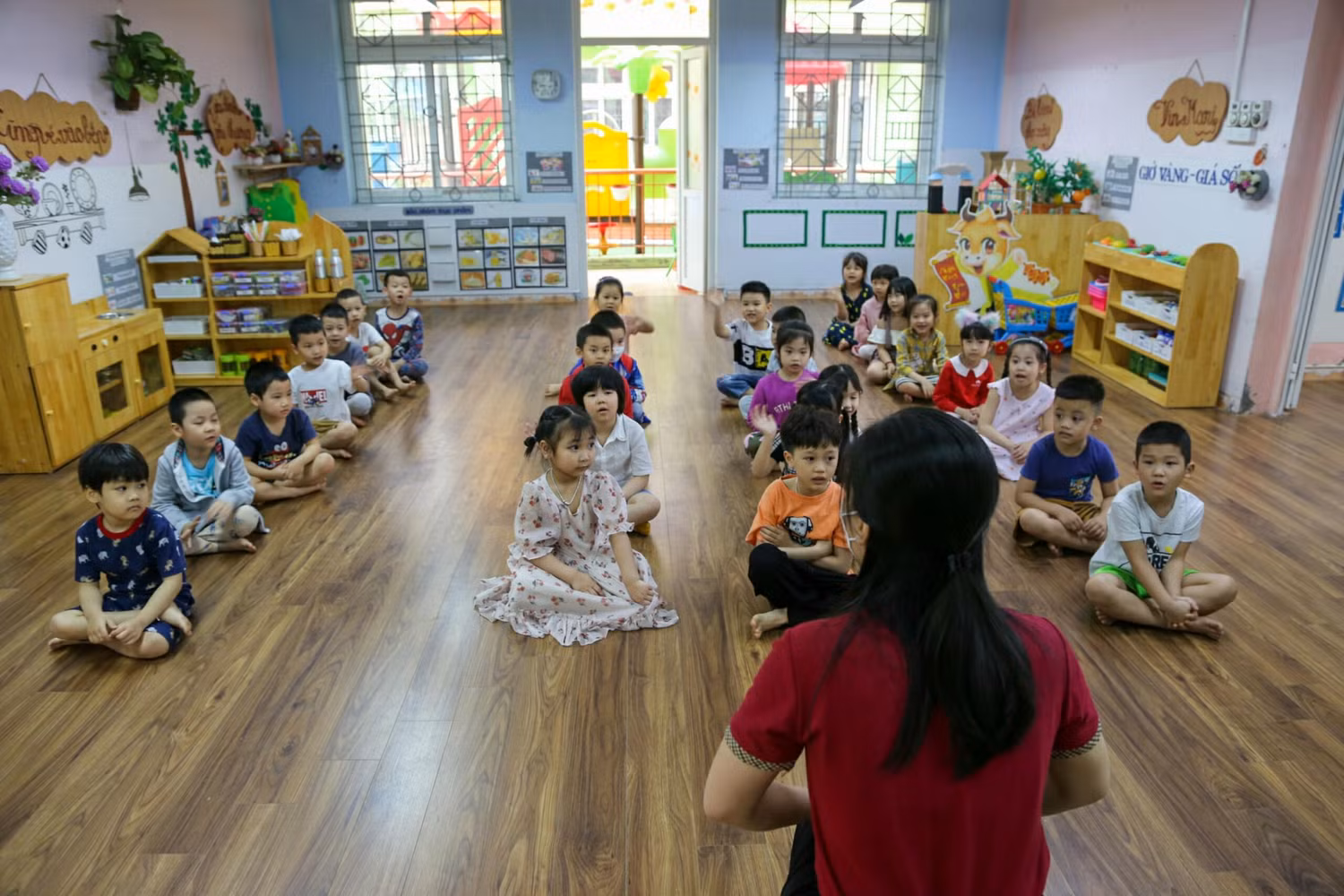 Giai đoạn 2021 - 2025, tỉnh Vĩnh Phúc đặt mục tiêu tỉ lệ huy động trẻ em trong các cơ sở giáo dục mầm non ngoài công lập chiếm từ 30% trở lên. (Ảnh: Ngọc Ánh)