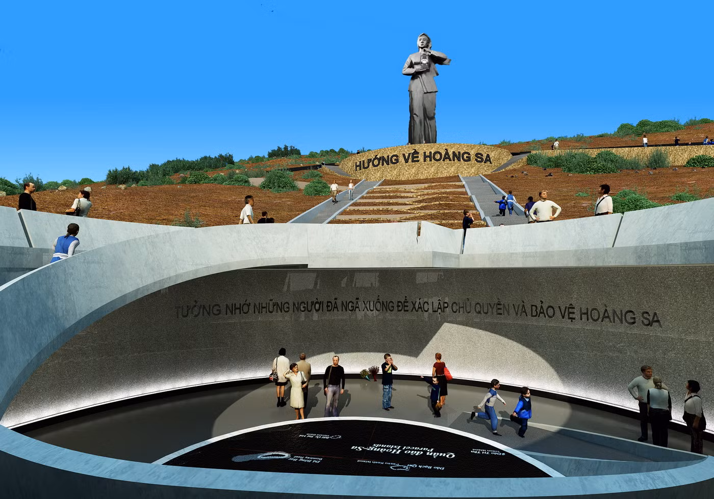 Phối cảnh khu tưởng niệm Hoàng Sa.