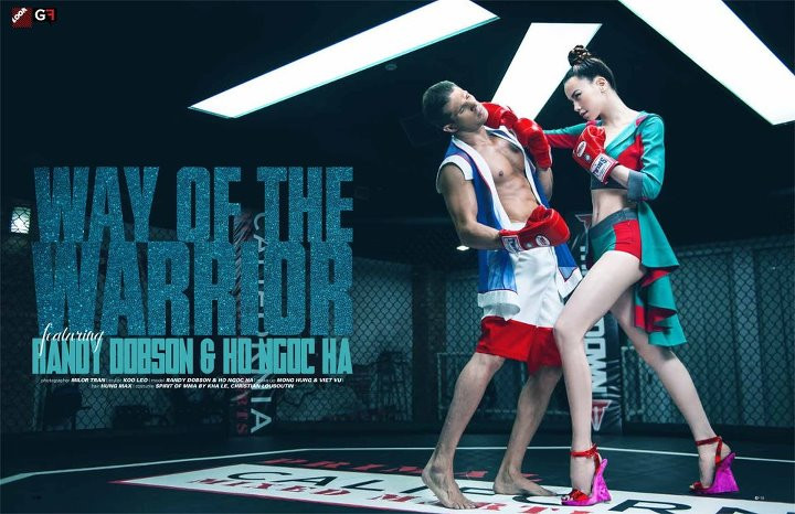 Hôm 13/8, Hồ Ngọc Hà tạo ra sự chú ý lớn về bộ ảnh mới mang tên: "Way of the warrior" bên cạnh doanh nhân cơ bắp Randy Dobson.