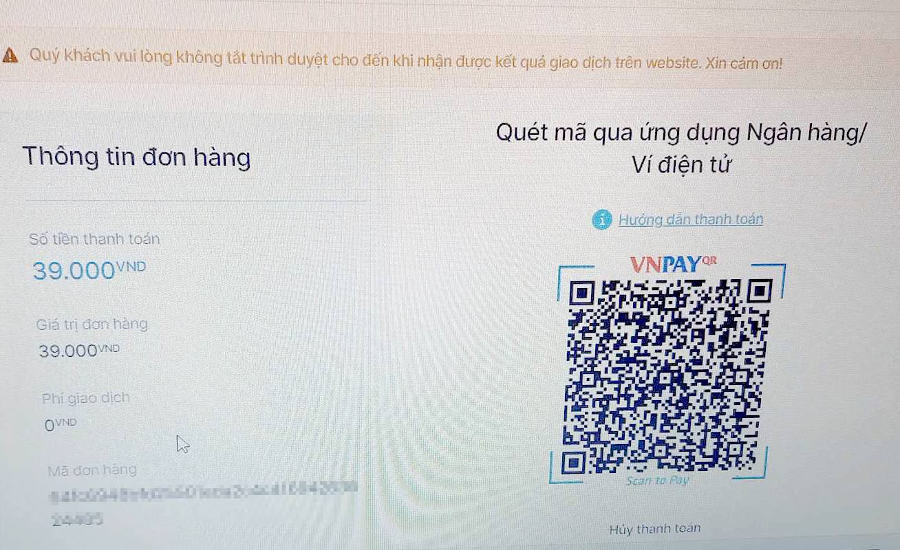 Sau khi xác thực tài khoản xong, người dùng sẽ kích hoạt tài khoản thông qua phương thức thanh toán trực tuyến hoặc thanh toán qua VNPAY. (Ảnh: NVCC) Sau khi xác thực tài khoản xong, người dùng sẽ kích hoạt tài khoản thông qua phương thức thanh toán trực tuyến hoặc thanh toán qua VNPAY. (Ảnh: NVCC)