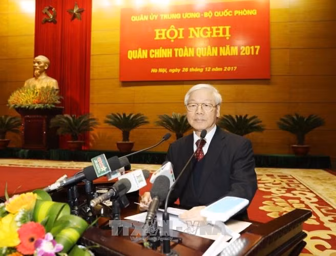 Tổng Bí thư Nguyễn Phú Trọng phát biểu chỉ đạo Hội nghị. Ảnh: TTXVN