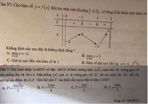 Những vụ sai sót đề thi trước tới nay ảnh 4 Những vụ sai sót đề thi trước tới nay ảnh 4