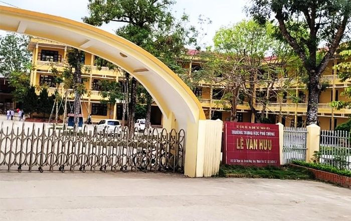 Trường Trung học phổ thông Lê Văn Hưu (huyện Thiệu Hóa, Thanh Hóa). Ảnh: Nguoilaodong.vn
