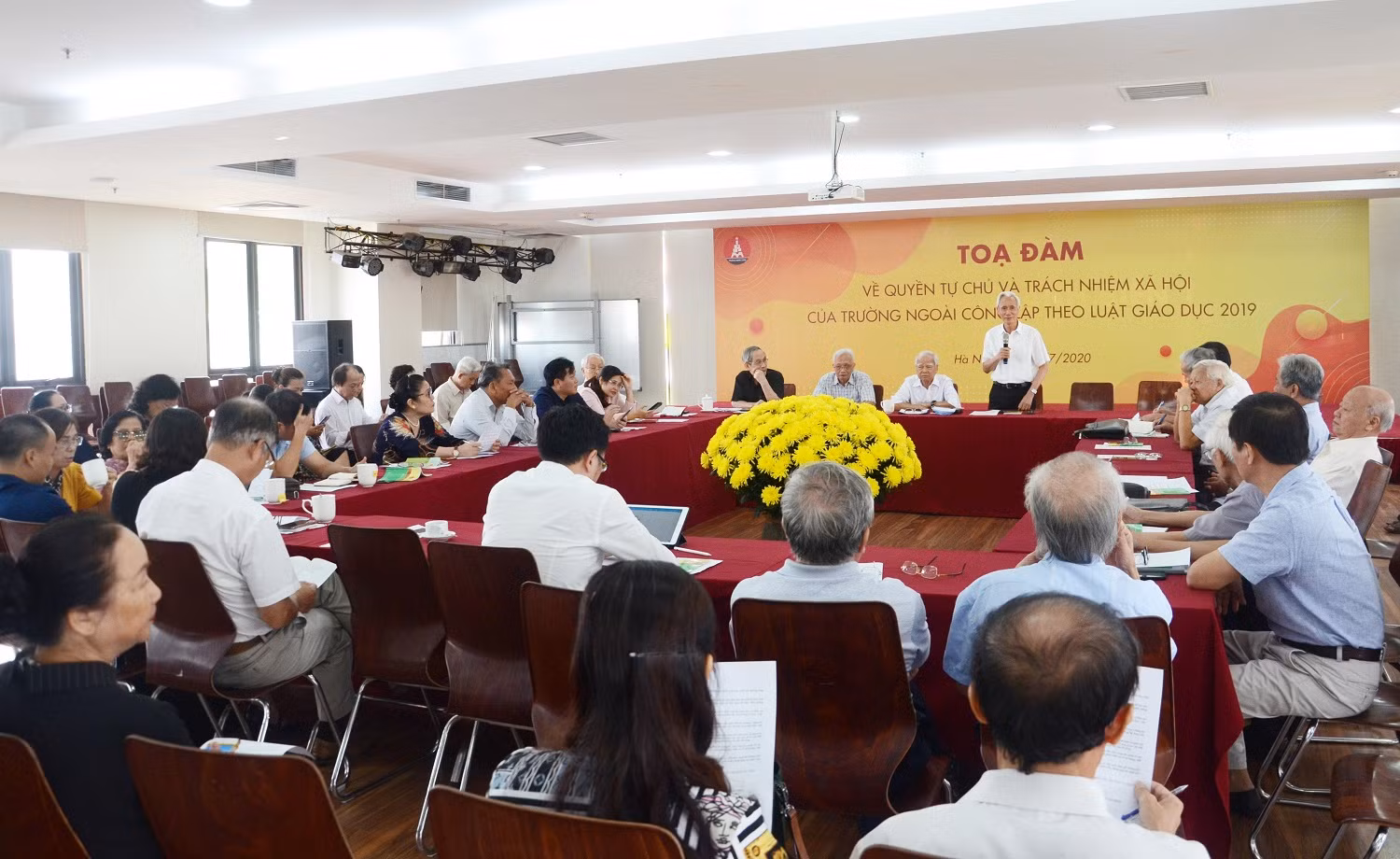 Tọa đàm ngày 29/7 về quyền tự chủ và trách nhiệm xã hội của khối trường ngoài công lập (ảnh: Trần Tùng)