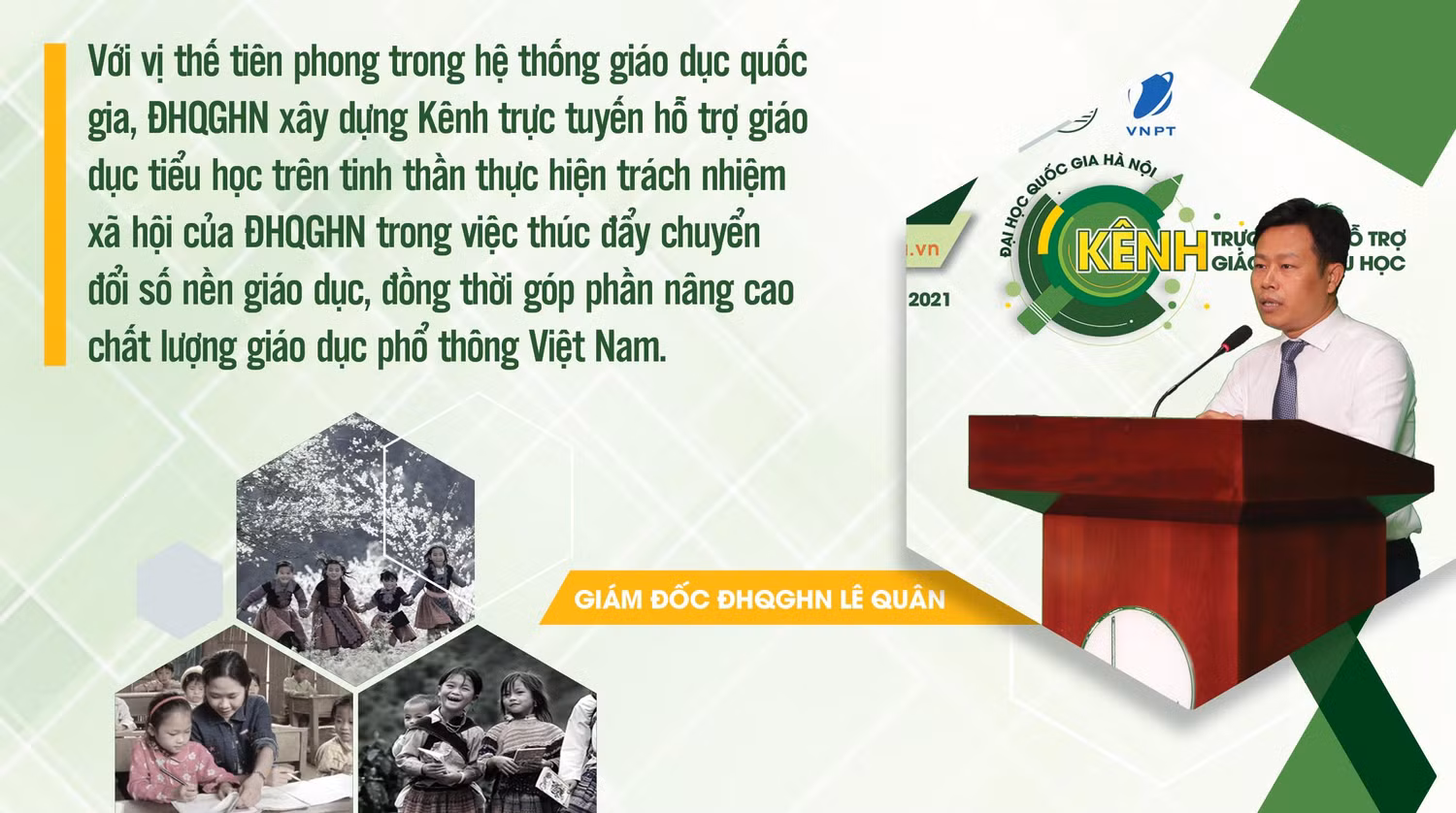Giám đốc Đại học Quốc gia Hà Nội Lê Quân phát biểu.