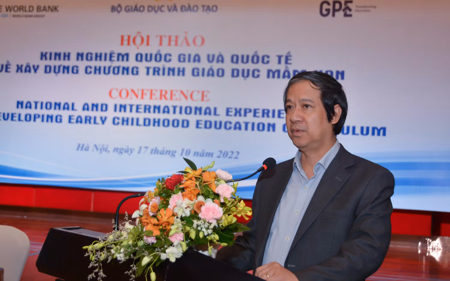 Bộ trưởng Bộ Giáo dục và Đào tạo Nguyễn Kim Sơn phát biểu tại Hội thảo. Ảnh: Bộ Giáo dục và Đào tạo