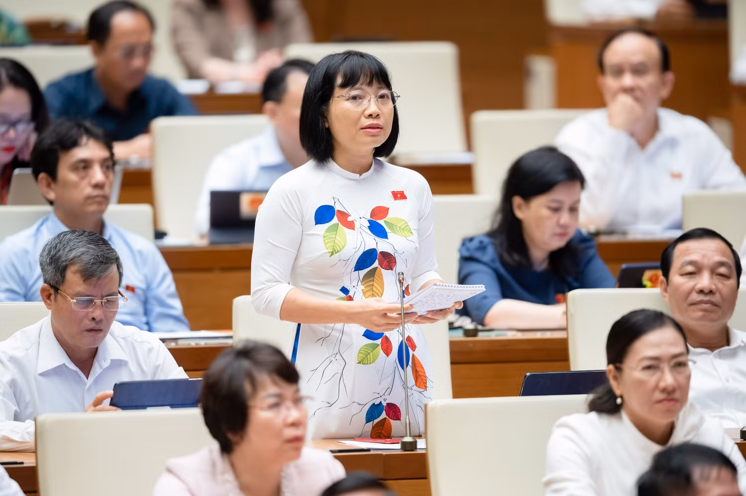 Đại biểu Nguyễn Thị Việt Nga- Đoàn đại biểu quốc hội tỉnh Hải Dương. Ảnh: quochoi.vn
