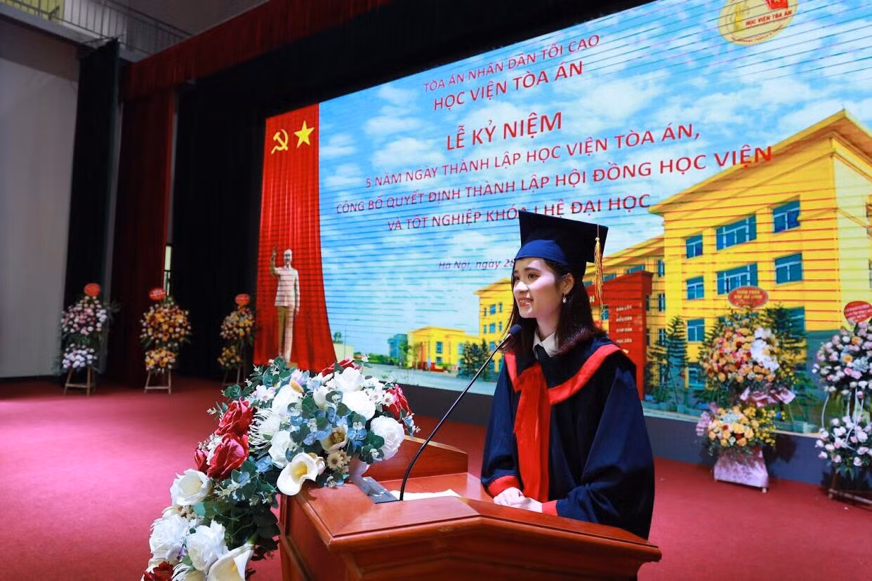 Huyền Trang trong lễ tốt nghiệp. (Ảnh: Nhân vật cung cấp)