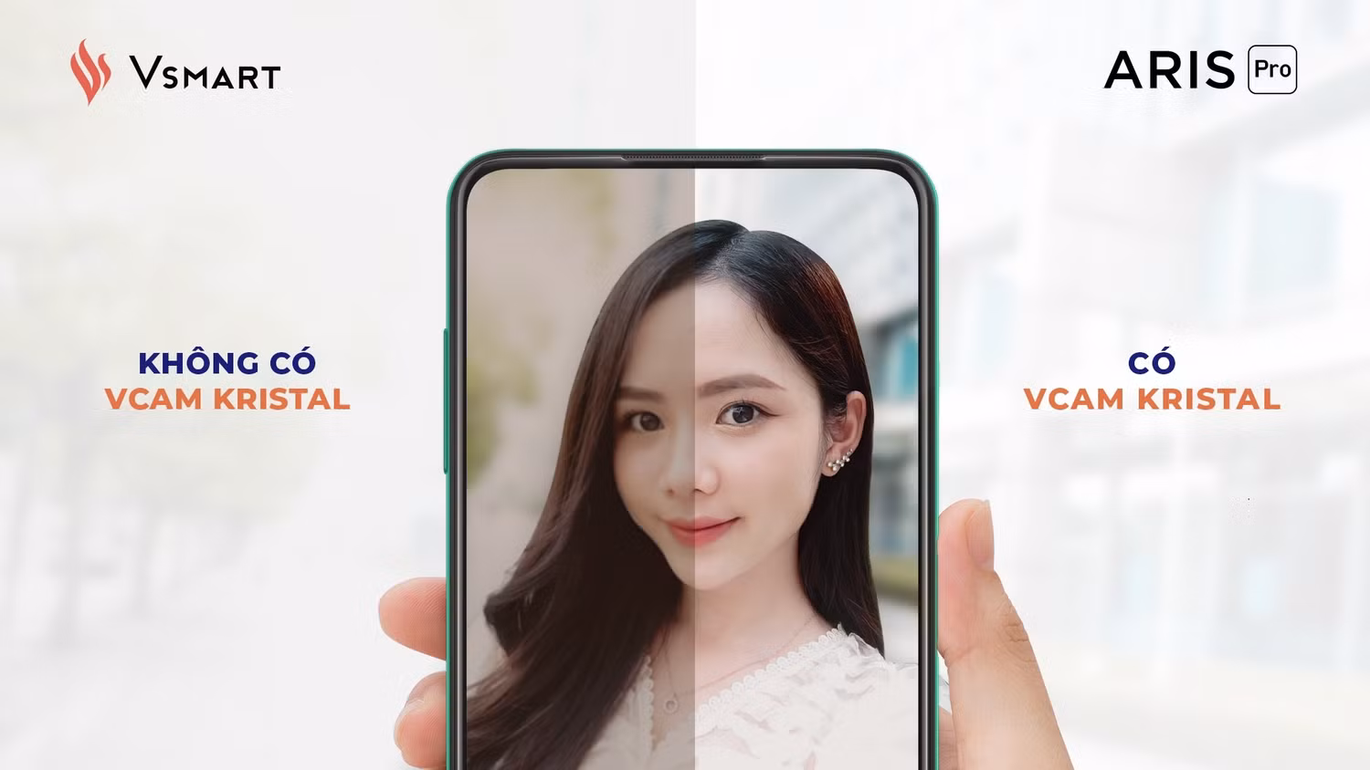 Công nghệ xử lý ảnh Vcam Kristal sẽ loại bỏ các hiện tượng ảnh mờ, thiếu, nhiễu và loé sáng, màu sắc thiếu trung thực...giúp tạo ra những bức ảnh selfie sắc nét Công nghệ xử lý ảnh Vcam Kristal sẽ loại bỏ các hiện tượng ảnh mờ, thiếu, nhiễu và loé sáng, màu sắc thiếu trung thực...giúp tạo ra những bức ảnh selfie sắc nét