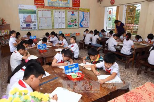Mô hình lớp học VNEN (Ảnh minh họa: TTXVN).