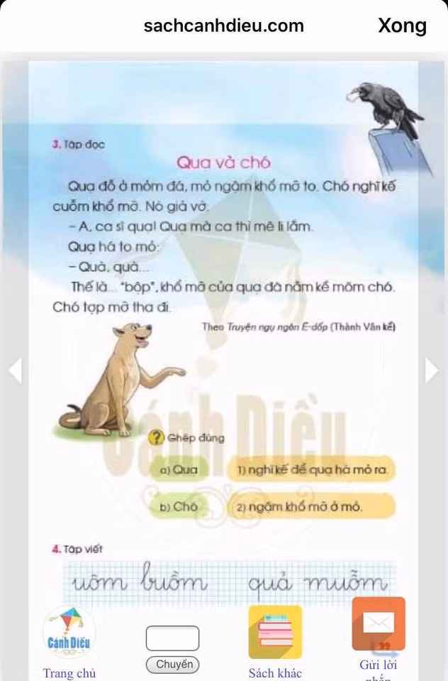 (Ảnh chụp minh họa sách Tiếng Việt, bộ Cánh Diều) (Ảnh chụp minh họa sách Tiếng Việt, bộ Cánh Diều)