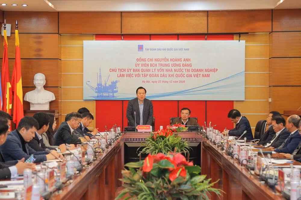 Chủ tịch Ủy ban quản lý vốn nhà nước Nguyễn Hoàng Anh phát biểu kết luận.