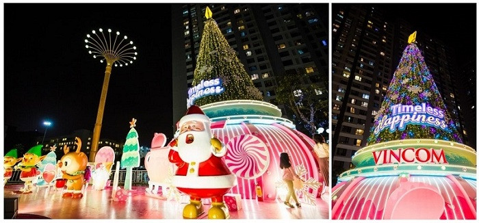 Thế giới kẹo ngọt đáng yêu với những chiếc bánh, kẹo xinh xắn khổng lồ và cây thông Noel độc đáo tạo hình từ cây kem khổng lồ úp ngược. Thế giới kẹo ngọt đáng yêu với những chiếc bánh, kẹo xinh xắn khổng lồ và cây thông Noel độc đáo tạo hình từ cây kem khổng lồ úp ngược.