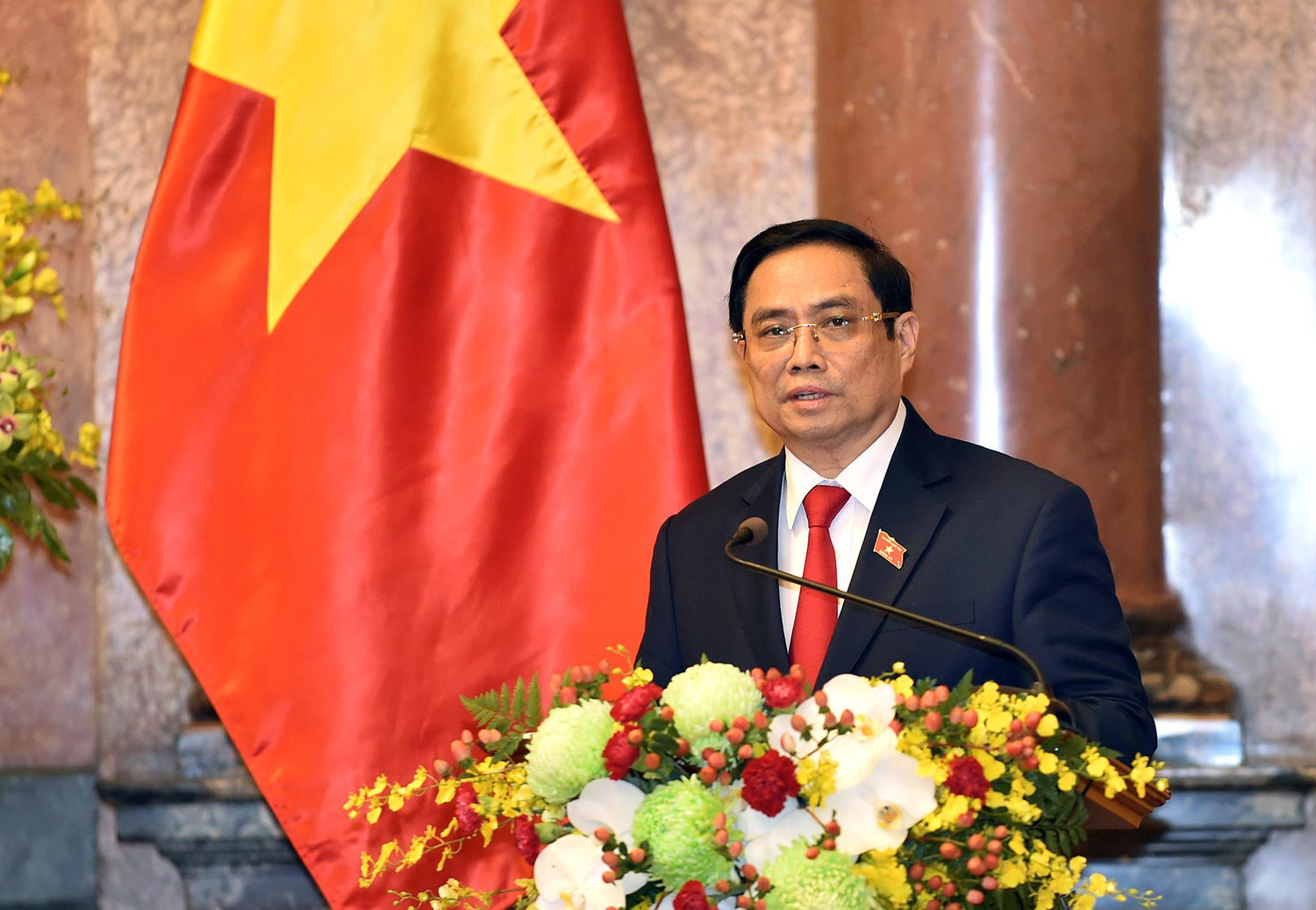 Thủ tướng phát biểu tại buổi lễ. Ảnh: VGP Thủ tướng phát biểu tại buổi lễ. Ảnh: VGP