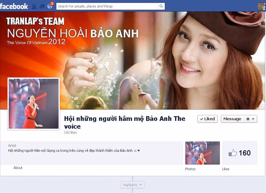 Fanpage "Hội những người hâm mộ Bảo Anh The voice".