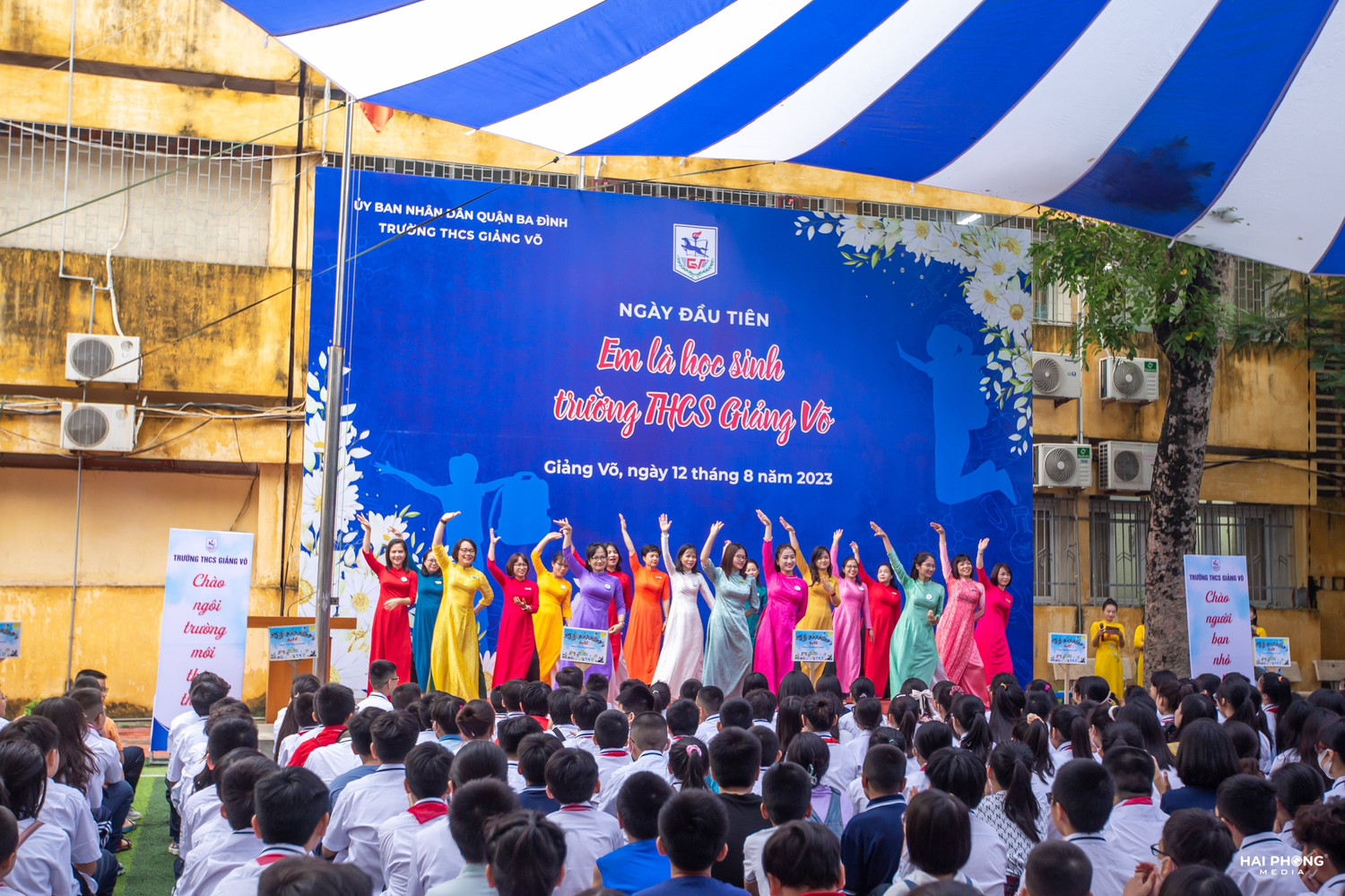 Sáng ngày 12/8, Trường Trung học cơ sở Giảng Võ tổ chức lễ tựu trường cho học sinh lớp 6, năm học 2023-2024. Ảnh: website nhà trường Sáng ngày 12/8, Trường Trung học cơ sở Giảng Võ tổ chức lễ tựu trường cho học sinh lớp 6, năm học 2023-2024. Ảnh: website nhà trường