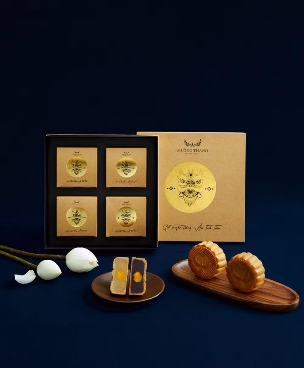 Hộp bánh trung thu Mường Thanh sang trọng và tinh tế.