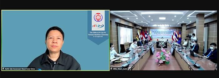 Giáo sư, Tiến sĩ Rosemary Seva (Philippines), Trưởng đoàn đánh giá AUN-QA phát biểu tổng kết đợt đánh giá (Ảnh: NTCC)