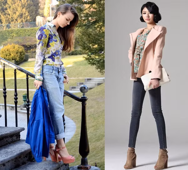 ... mặc áo sơ mi hoa với quần jeans và áo blazer cũng sẽ mang lại hiệu quả tương tự.